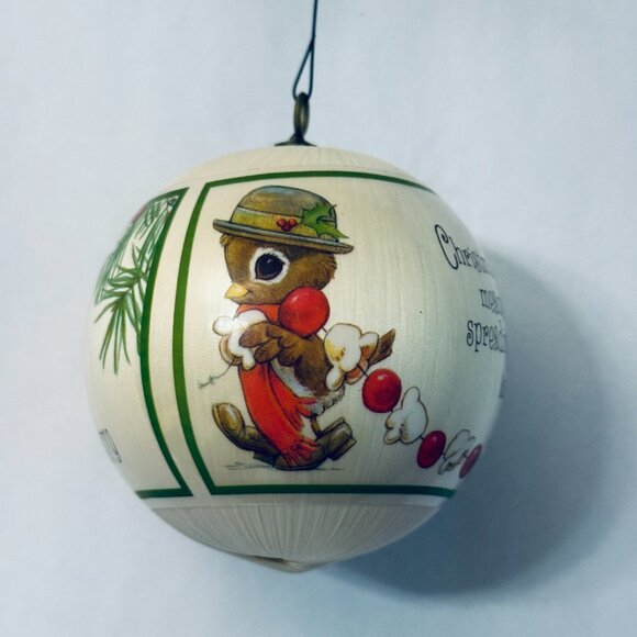 Hallmark Vintage 1979 Satin Ornament Spencer Sparrow Celebrating Keepsake - Picture 4 of 9
